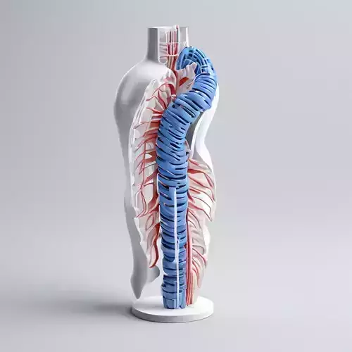 Stylized Human Spine and Vessels