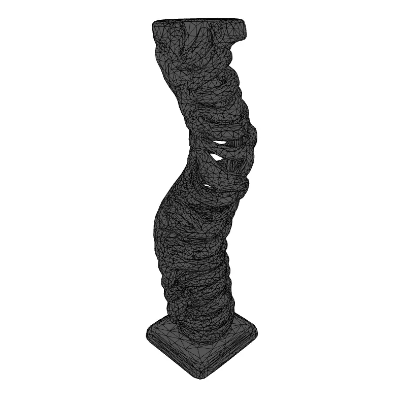 Realistic 3D Human Spine Model Low-poly 3D model_1