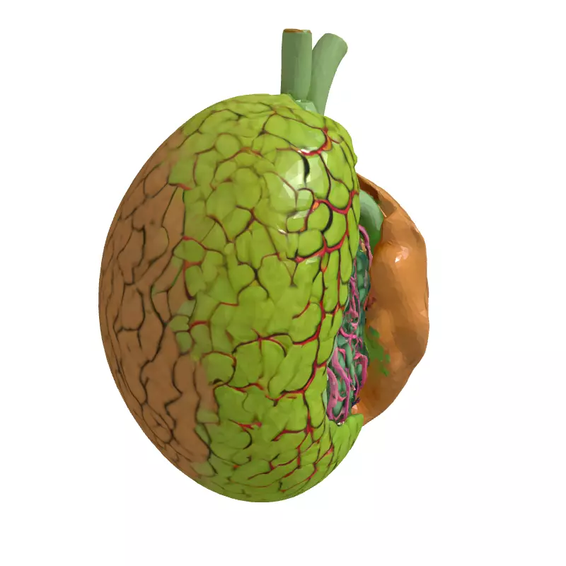 Healthy vs Cirrhotic Liver 3D Model Low-poly 3D model_3
