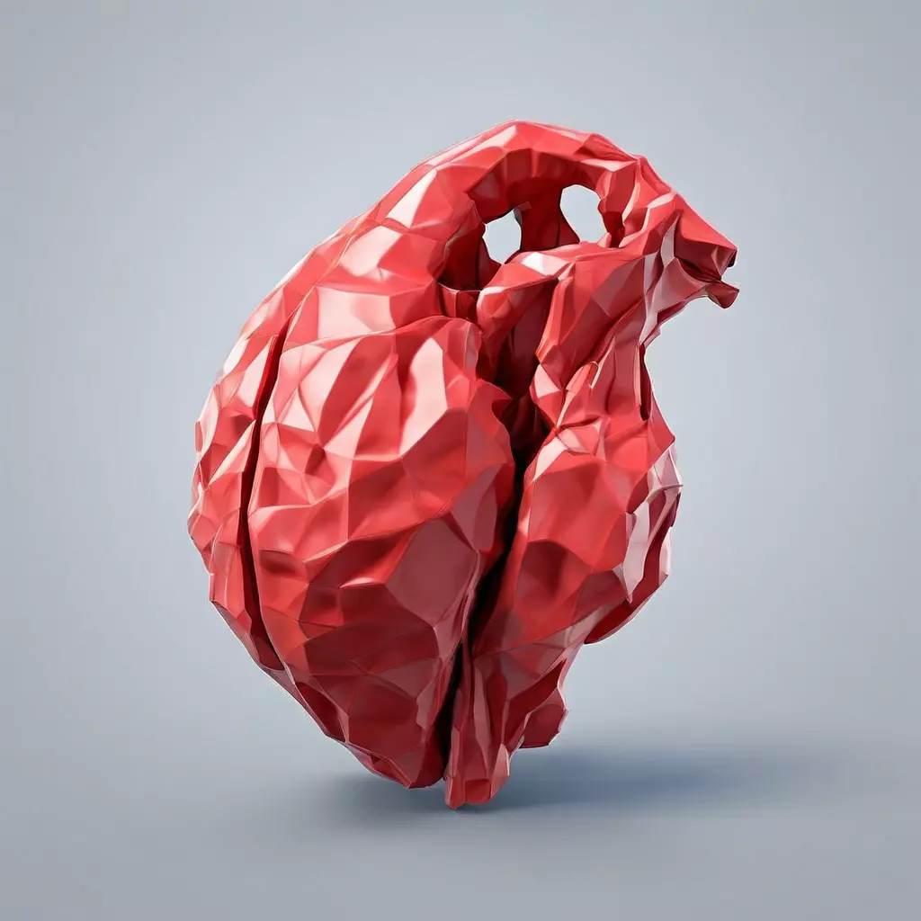 LowPoly Stylized Human Heart Low-poly 3D model_0