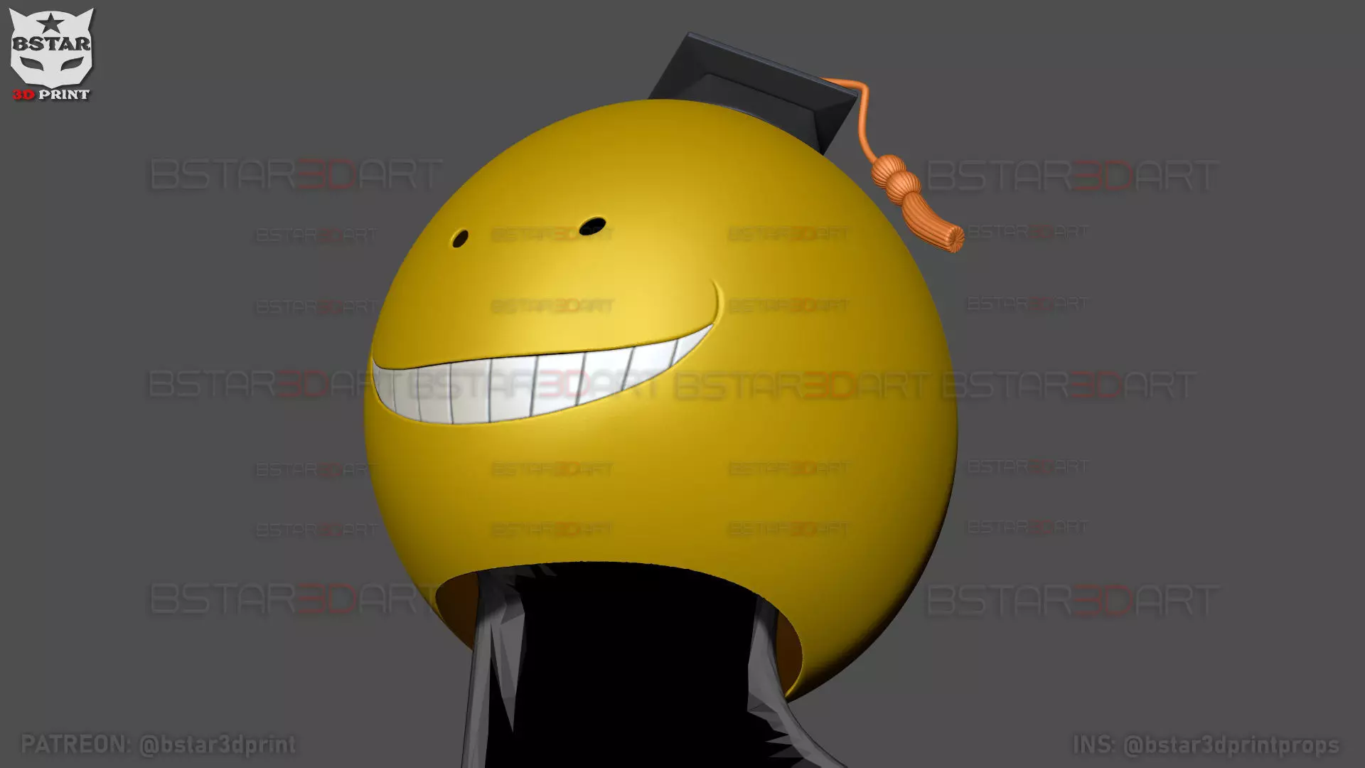 Korosensei Mask Cosplay - Assasination Classroom Anime 3D print model_9