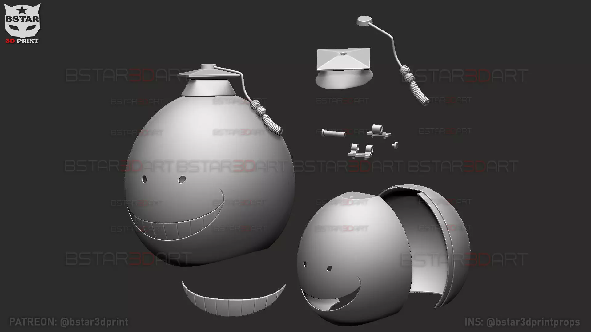 Korosensei Mask Cosplay - Assasination Classroom Anime 3D print model_14