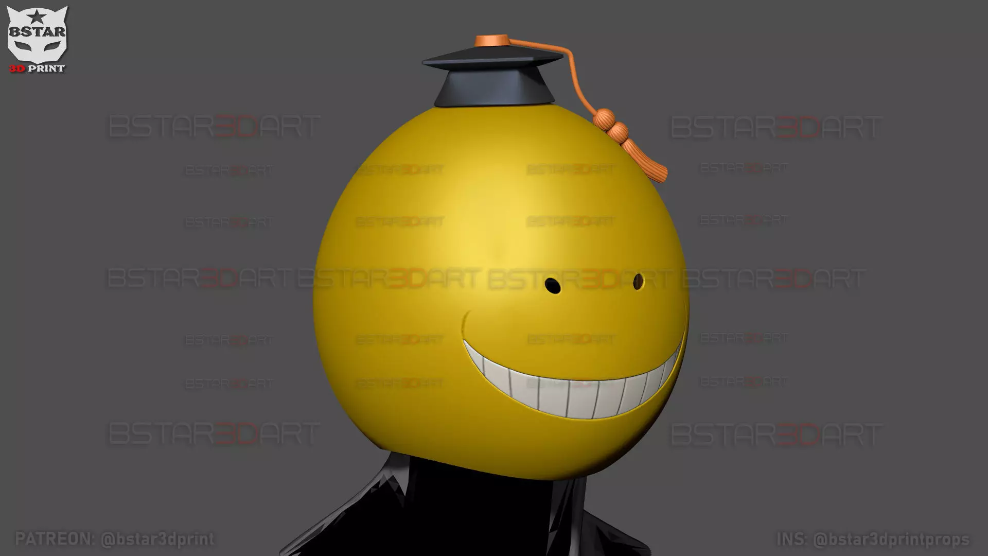 Korosensei Mask Cosplay - Assasination Classroom Anime 3D print model_8