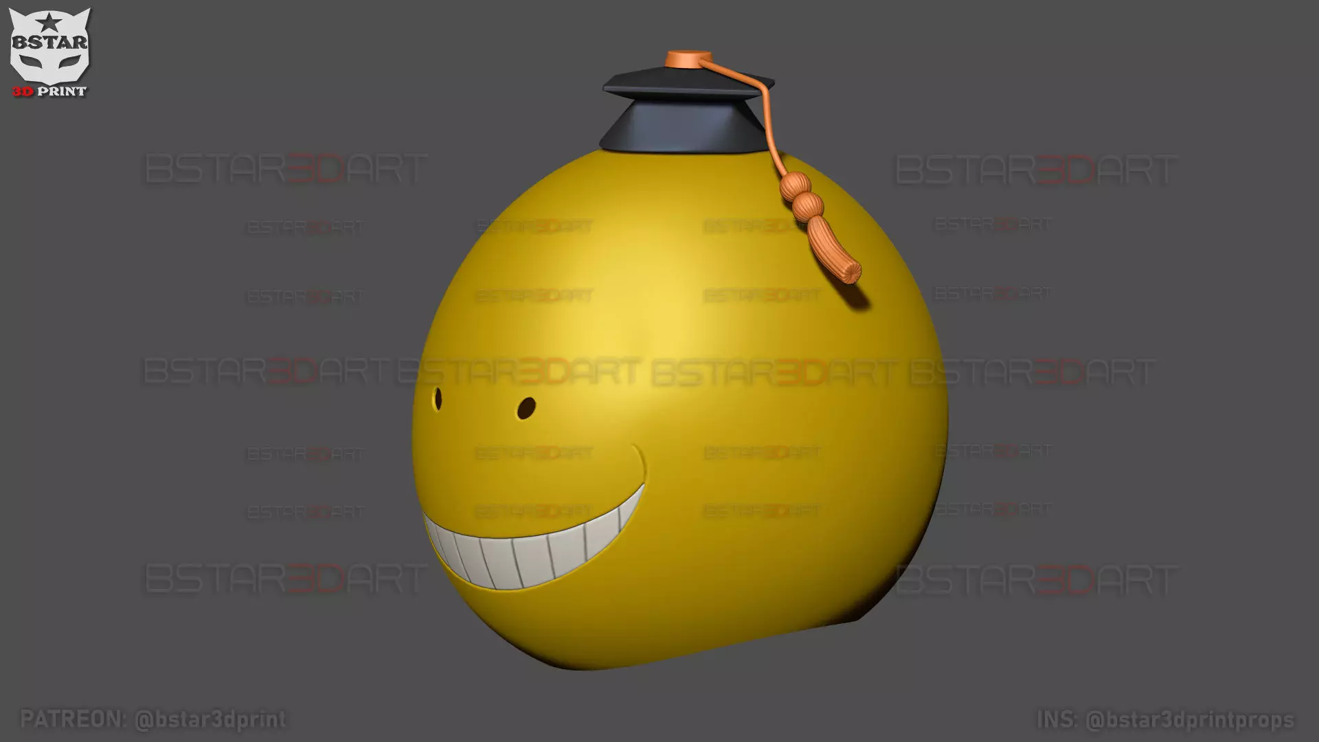 Korosensei Mask Cosplay - Assasination Classroom Anime 3D print model_11
