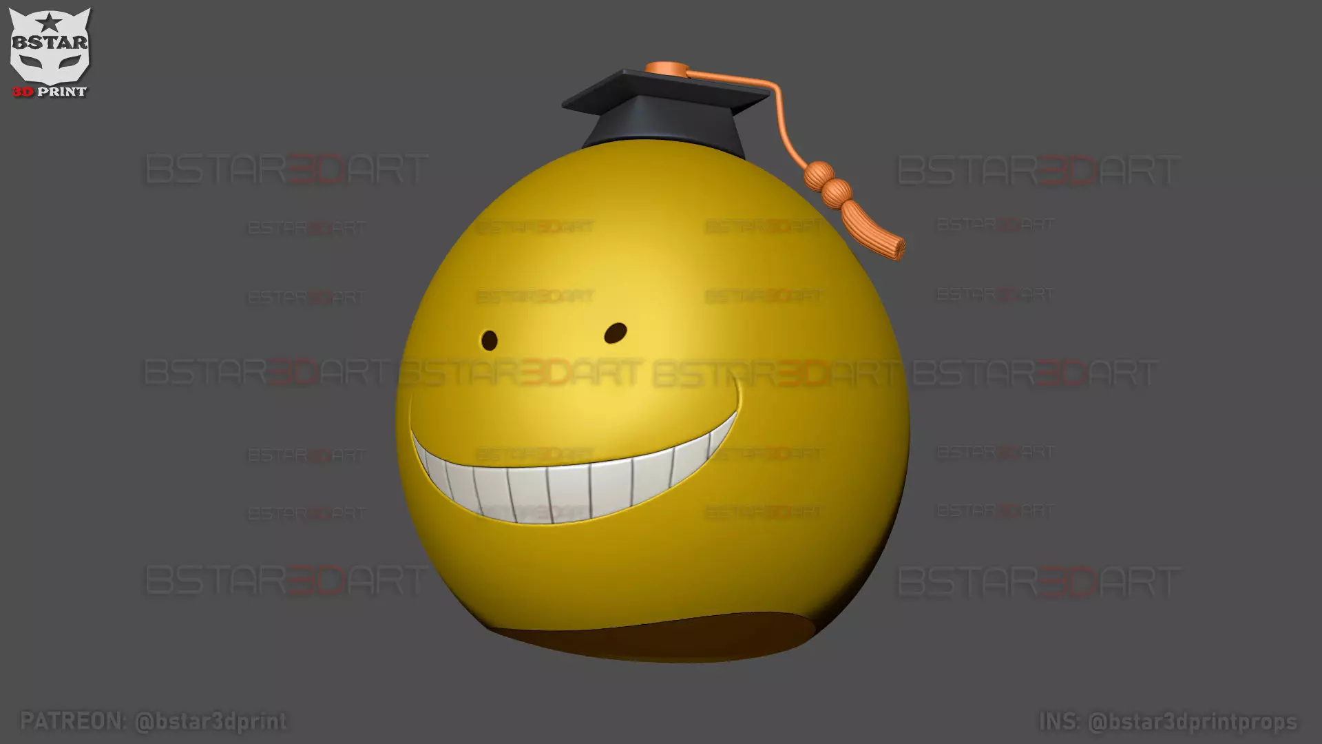 Korosensei Mask Cosplay - Assasination Classroom Anime 3D print model_10