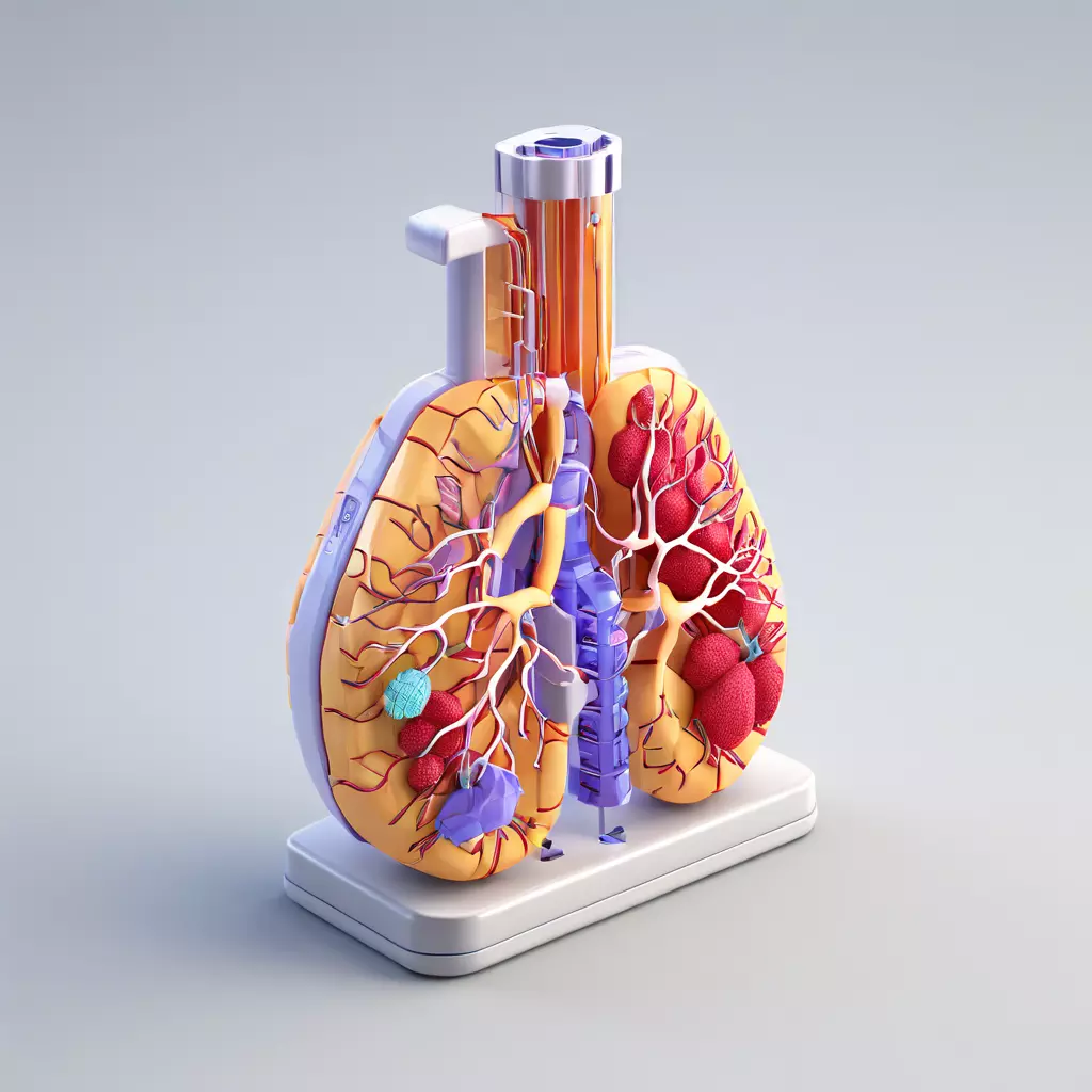 3D Human Lungs Model Low-poly 3D model_0