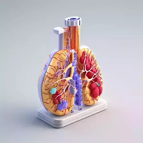 3D Human Lungs Model Low-poly 3D model 3D Human Lungs Model Low-poly 3D model