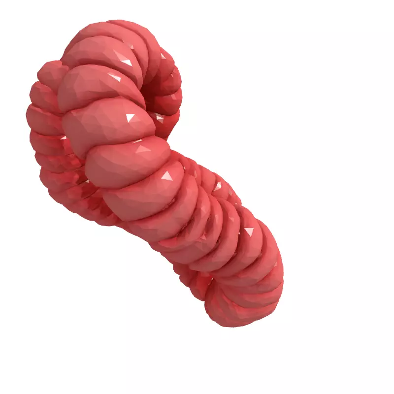 Stylized Abstract Twisted Figure Eight Low-poly 3D model_3