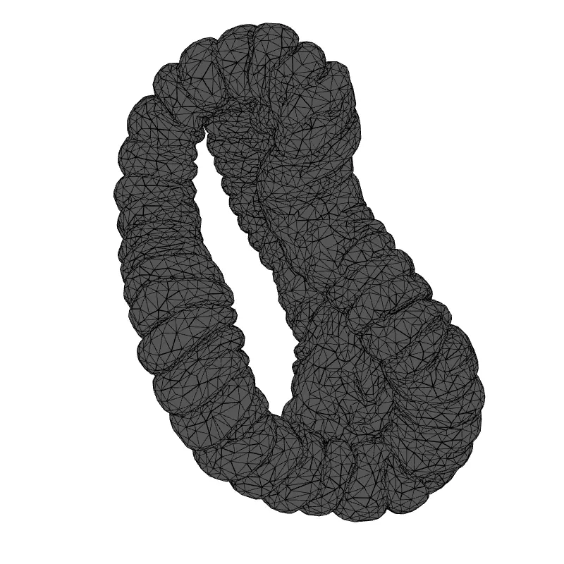 Stylized Abstract Twisted Figure Eight Low-poly 3D model_9