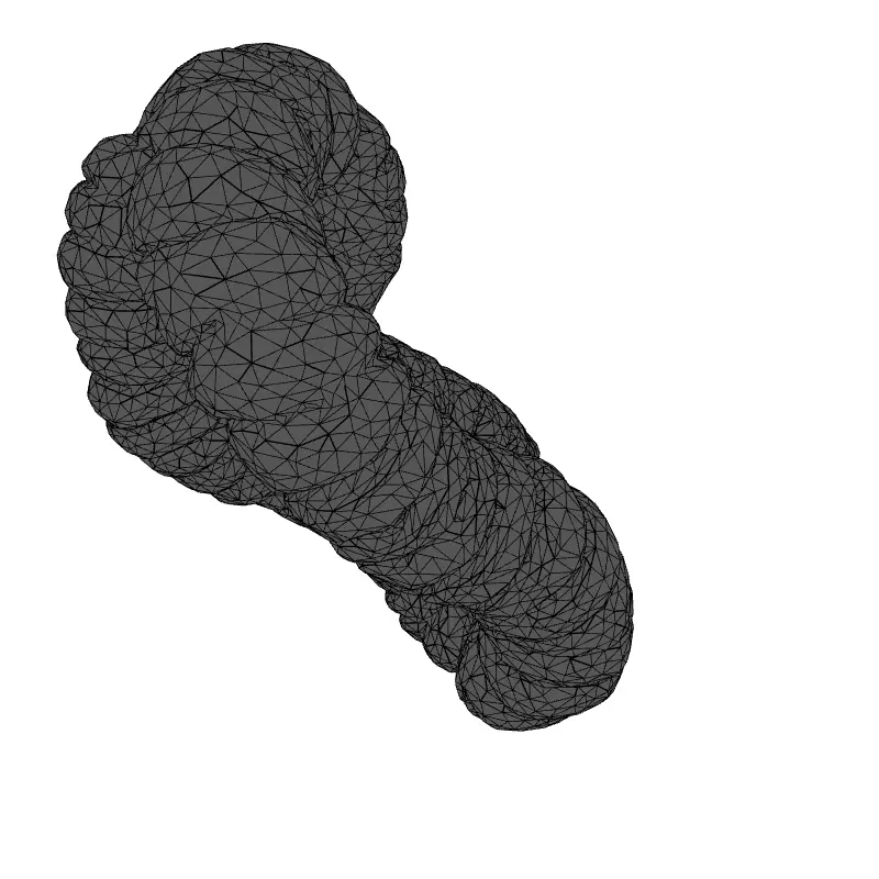 Stylized Abstract Twisted Figure Eight Low-poly 3D model_1