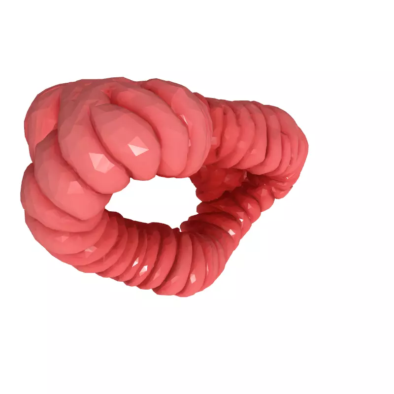 Stylized Abstract Twisted Figure Eight Low-poly 3D model_8