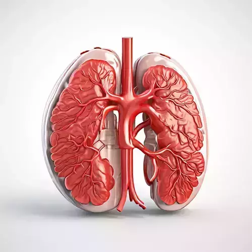 Realistic Human Lungs 3D Model Low-poly 3D model