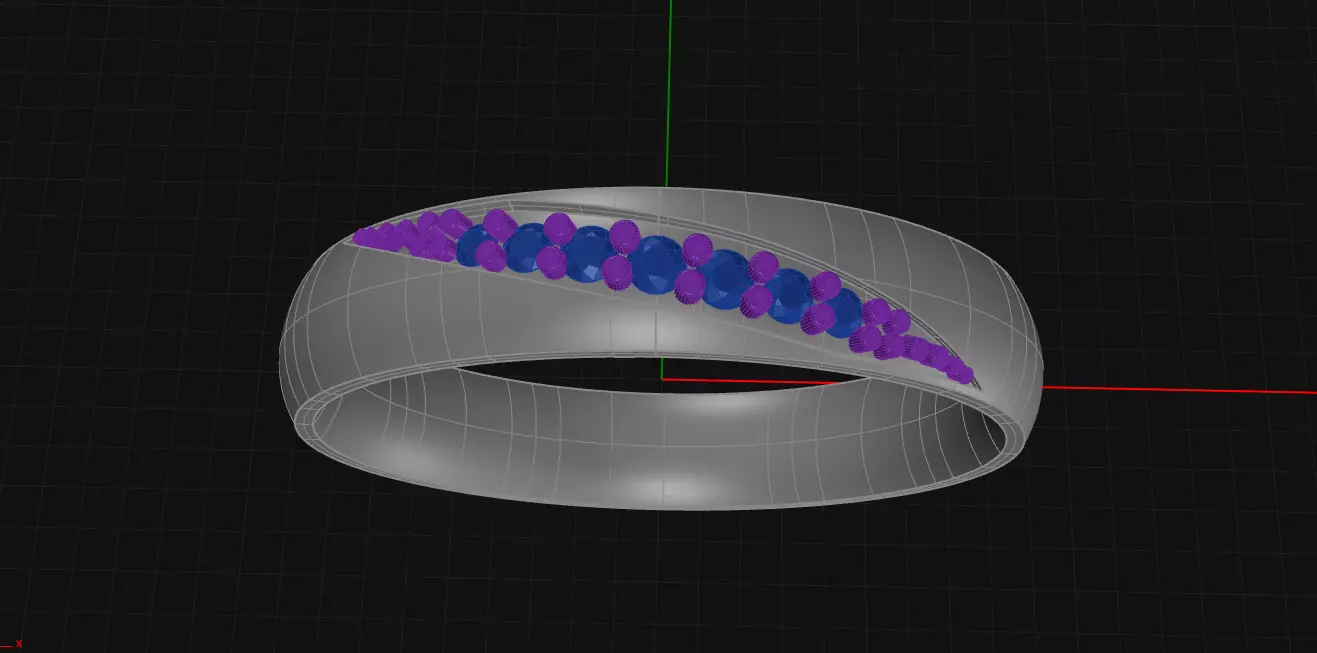 28 Prong Diamond Wedding Ring 3D print model_0