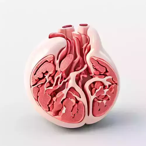 Realistic Anatomical Human Heart Model Low-poly 3D model Realistic Anatomical Human Heart Model Low-poly 3D model