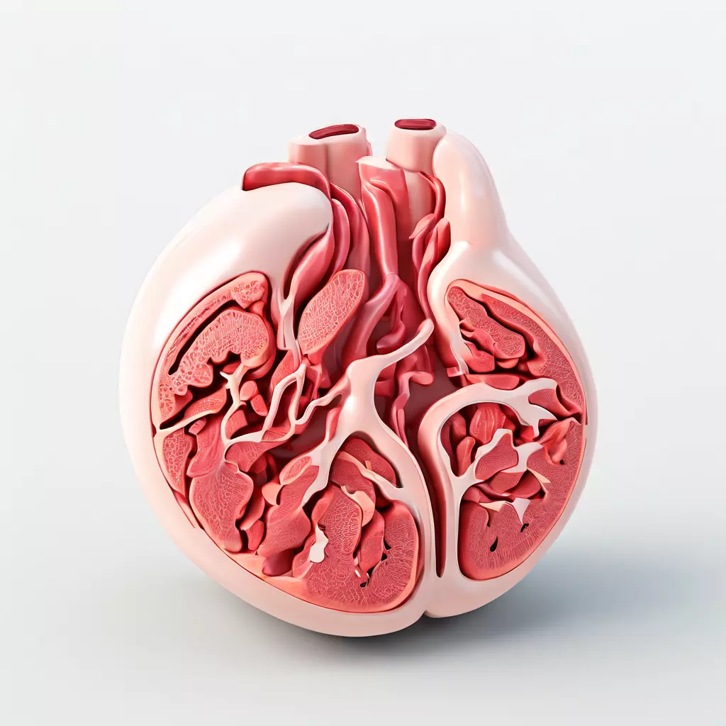 Realistic Anatomical Human Heart Model Low-poly 3D model_0