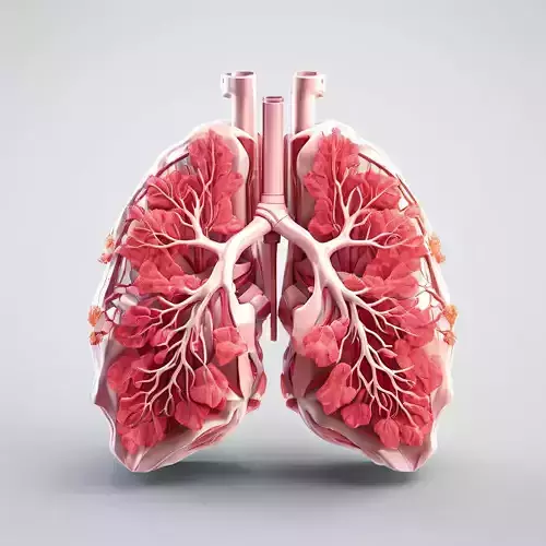 Realistic Human Lungs 3D Model