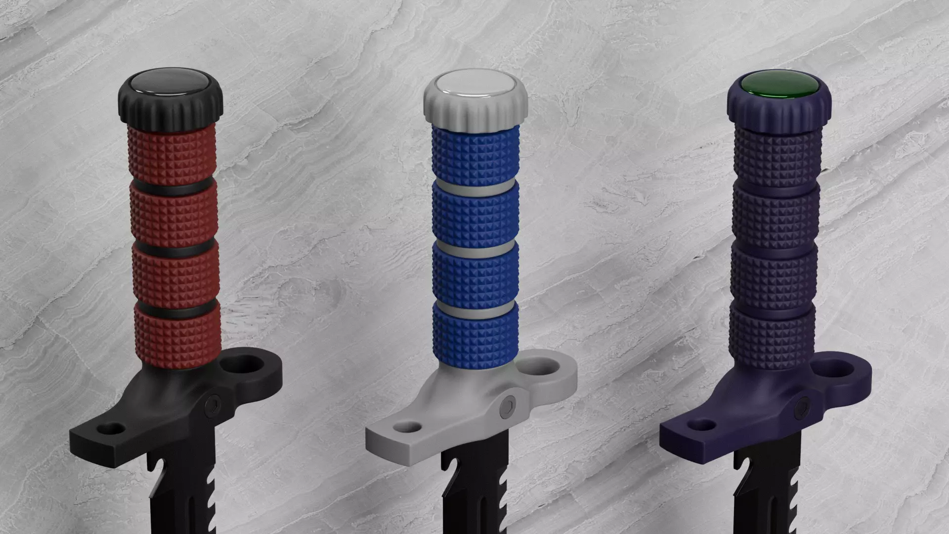 MK Fang Knife Tactical 3D Model Game Ready PBR Low Poly Low-poly 3D model_1