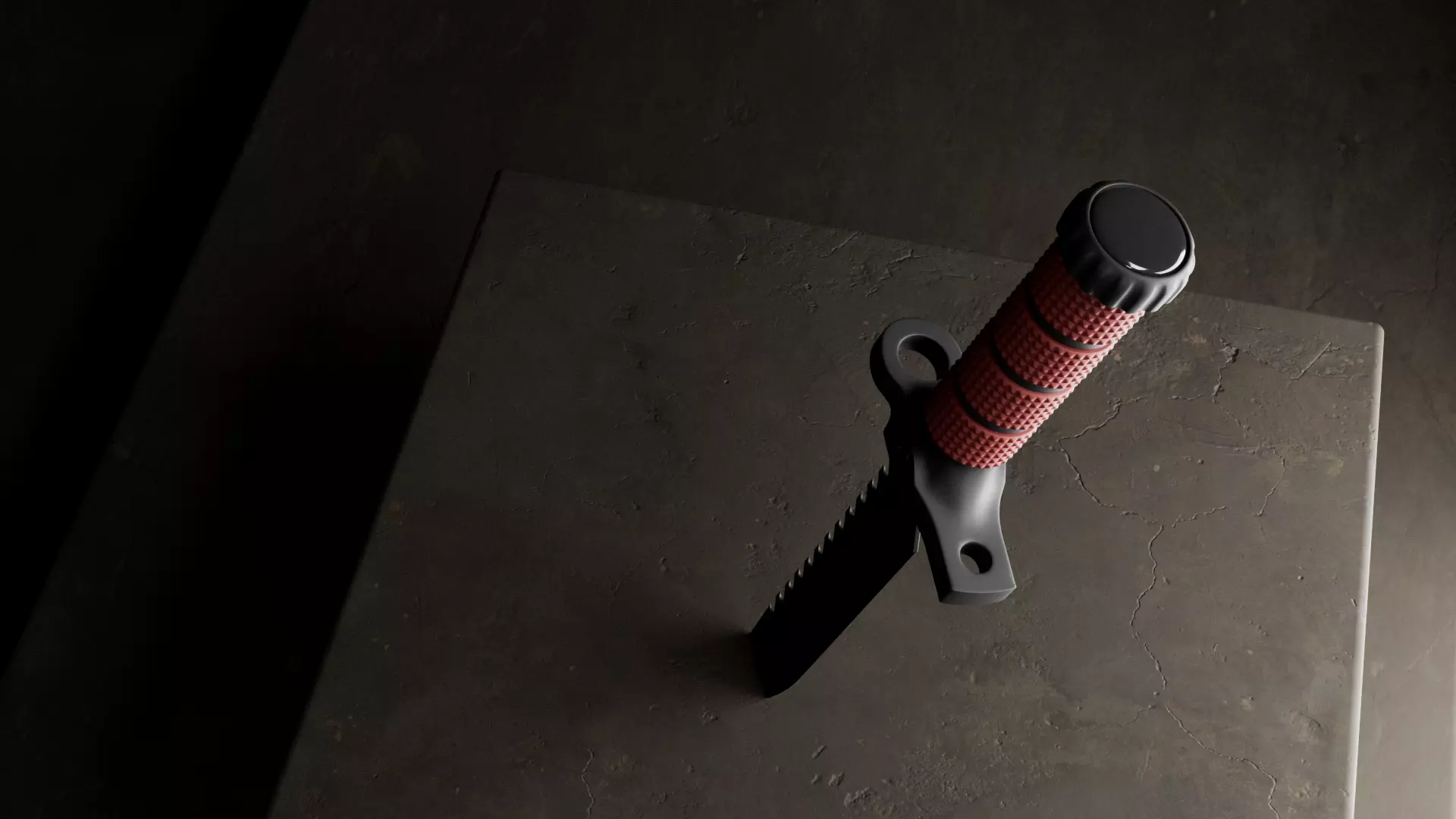 MK Fang Knife Tactical 3D Model Game Ready PBR Low Poly Low-poly 3D model_4