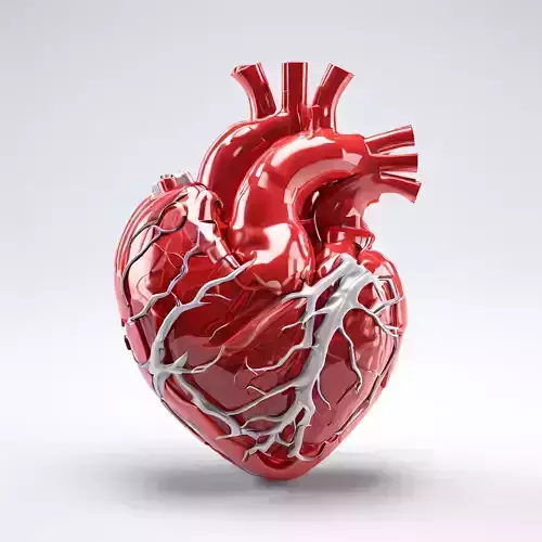 Realistic Anatomical Human Heart 3D Model Low-poly 3D model Realistic Anatomical Human Heart 3D Model Low-poly 3D model