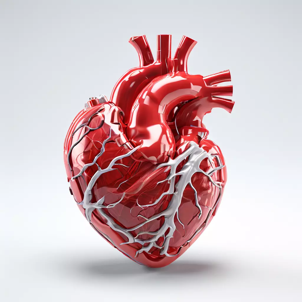 Realistic Anatomical Human Heart 3D Model Low-poly 3D model_0