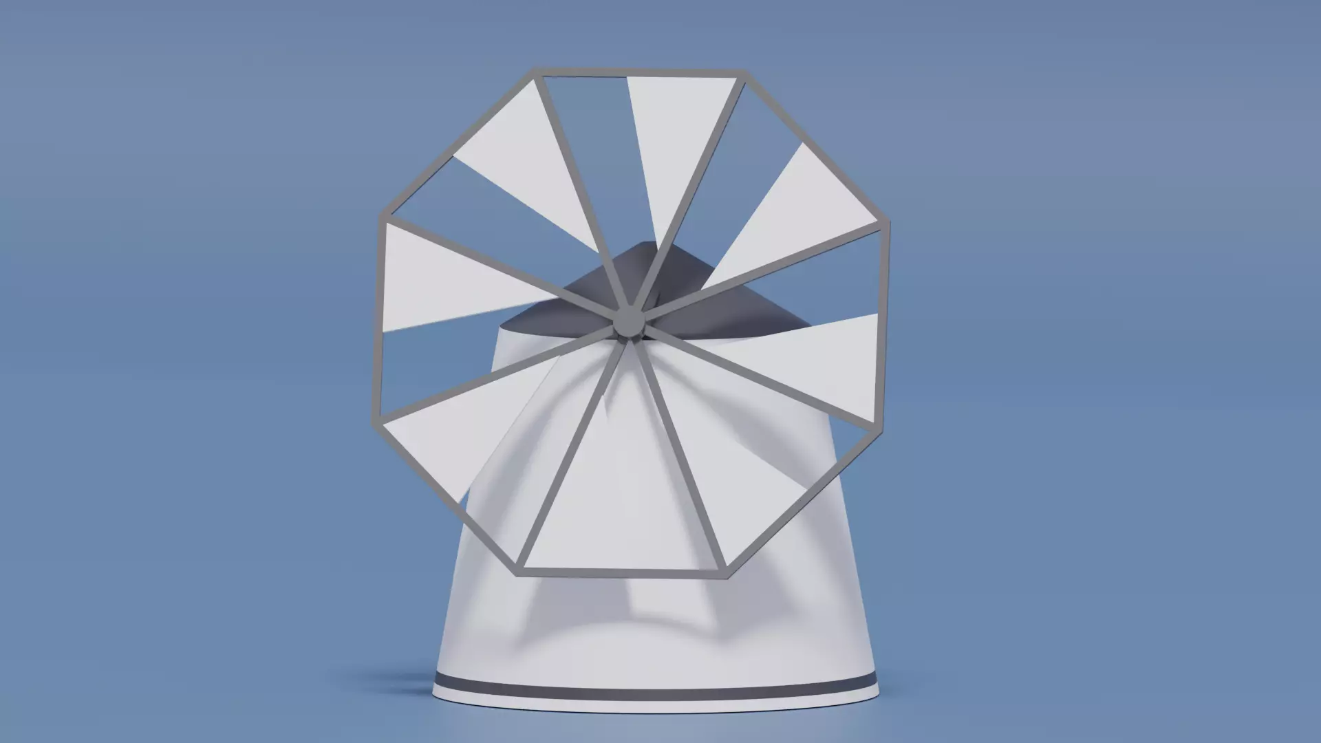 Cartoon Spanish Windmill 3D model_2