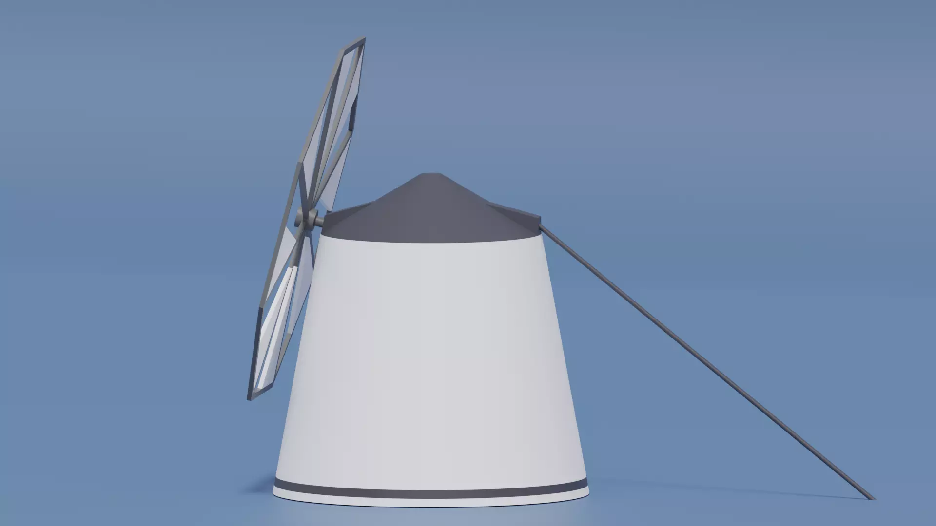 Cartoon Spanish Windmill 3D model_5