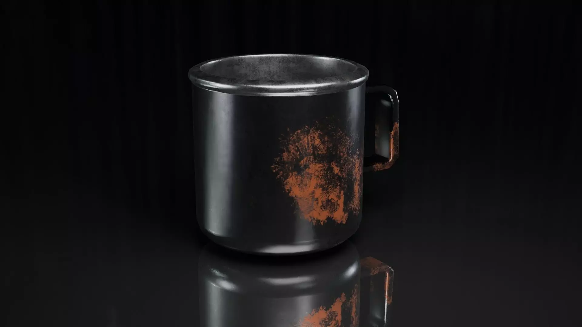 Camping Mug Stylized Low-poly 3D model_7