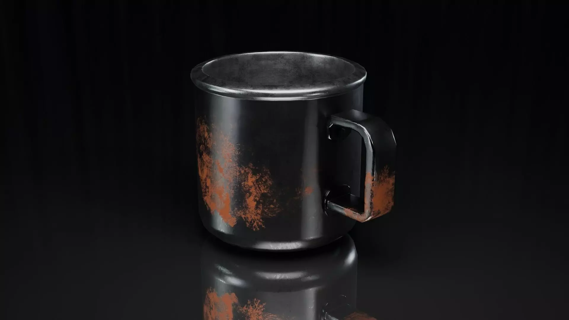 Camping Mug Stylized Low-poly 3D model_6