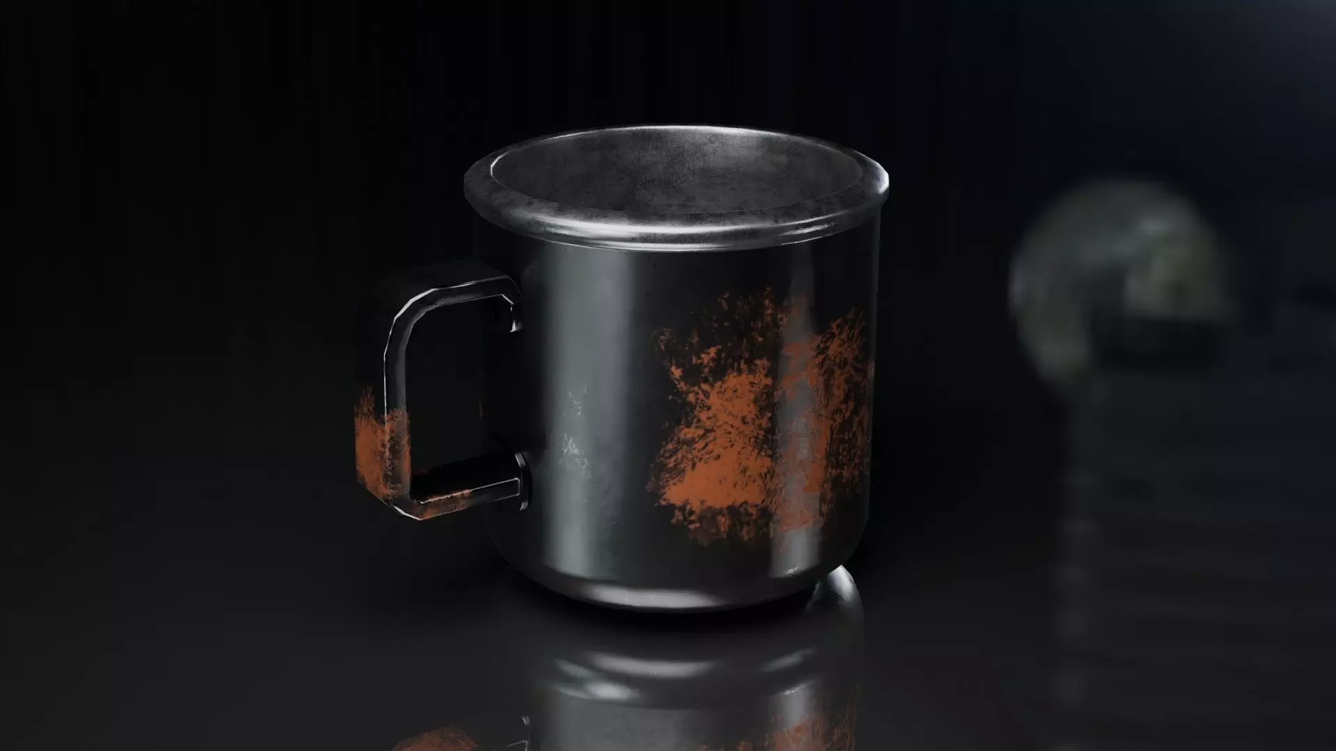 Camping Mug Stylized Low-poly 3D model_5