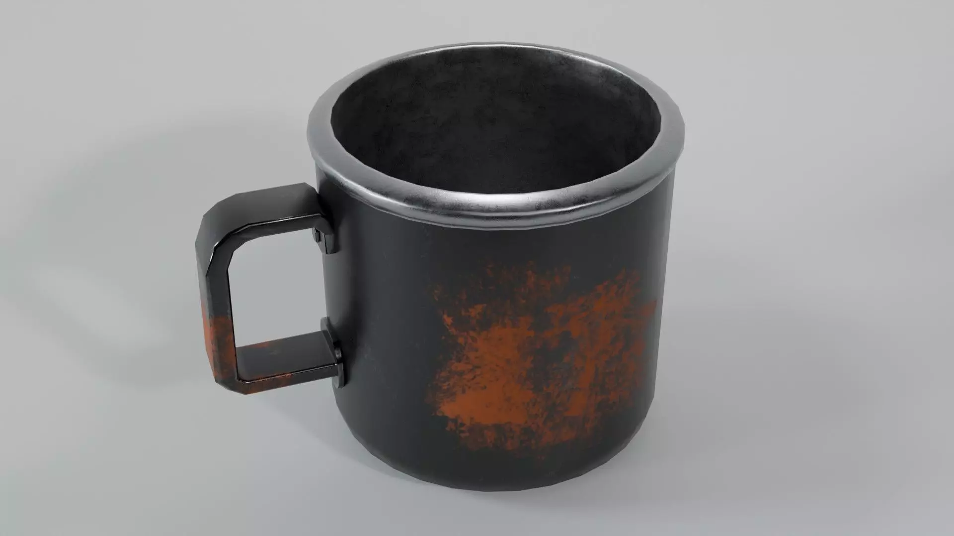 Camping Mug Stylized Low-poly 3D model_8