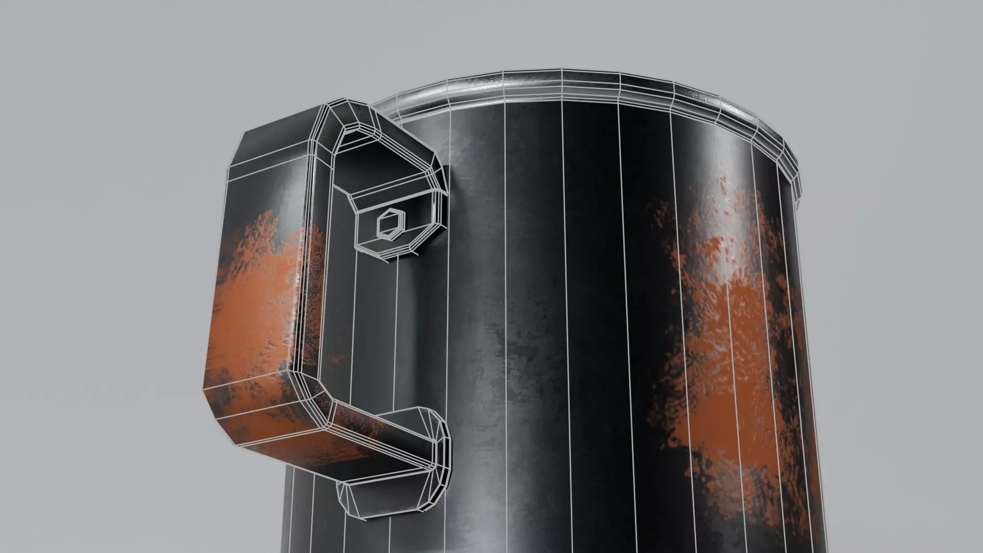 Camping Mug Stylized Low-poly 3D model_13