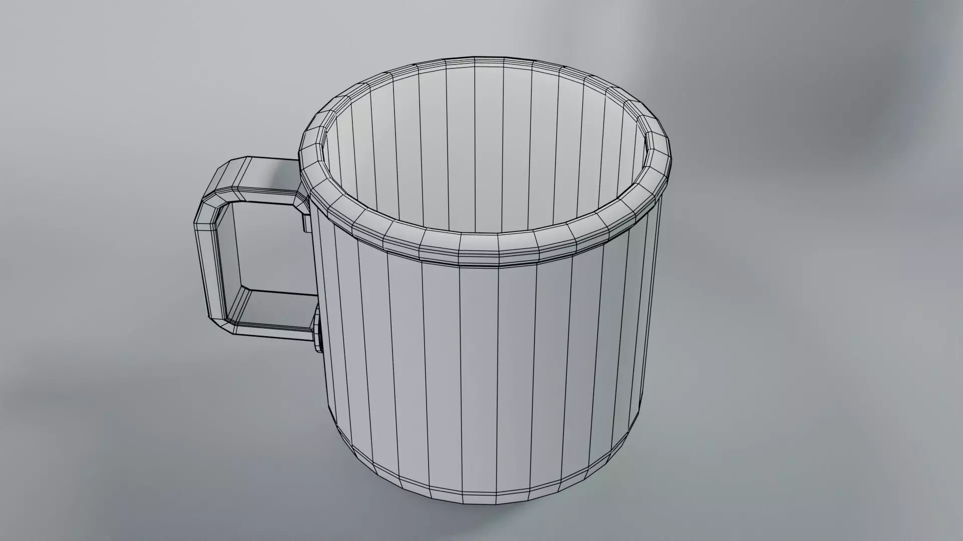 Camping Mug Stylized Low-poly 3D model_16