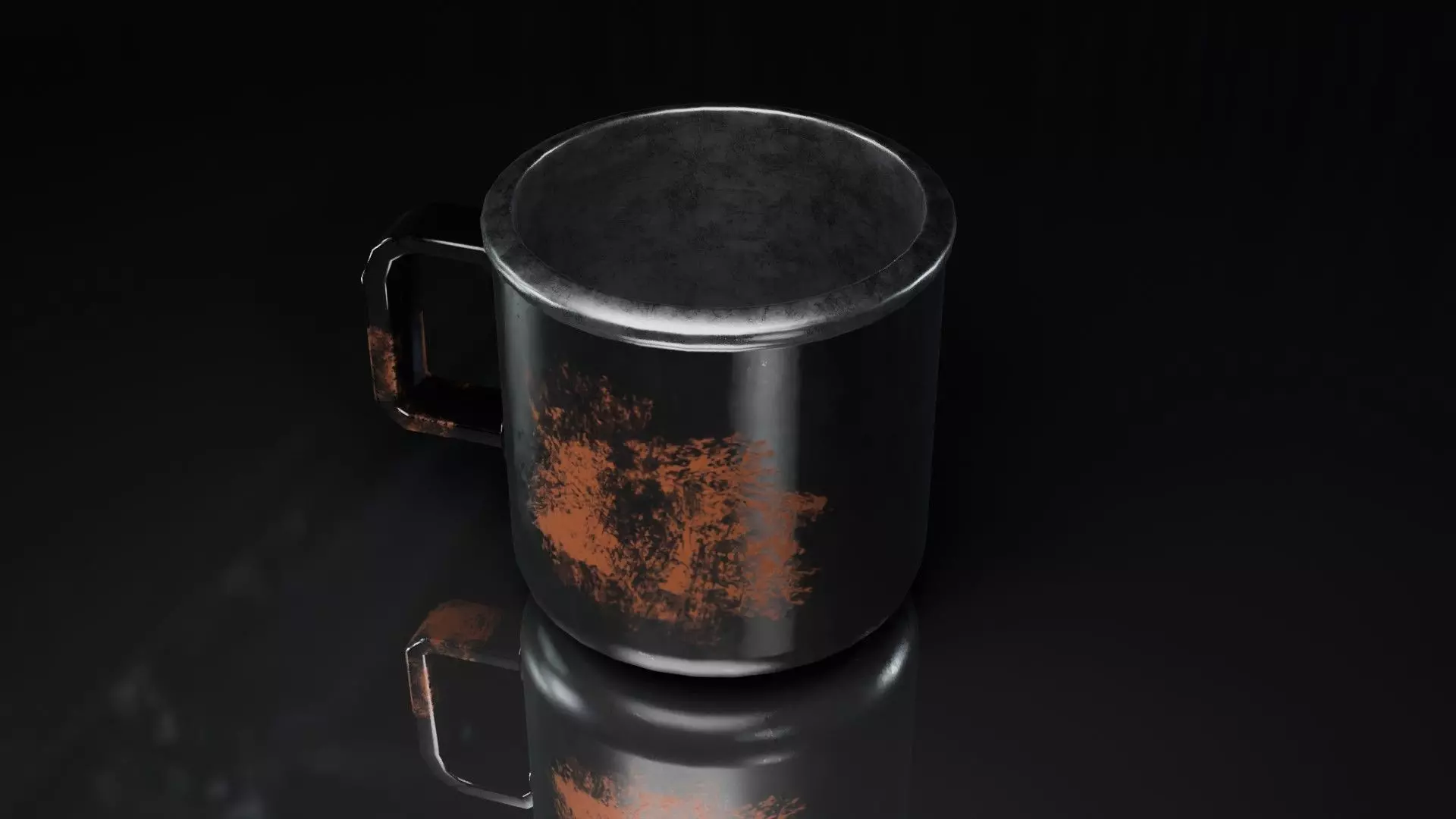 Camping Mug Stylized Low-poly 3D model_4