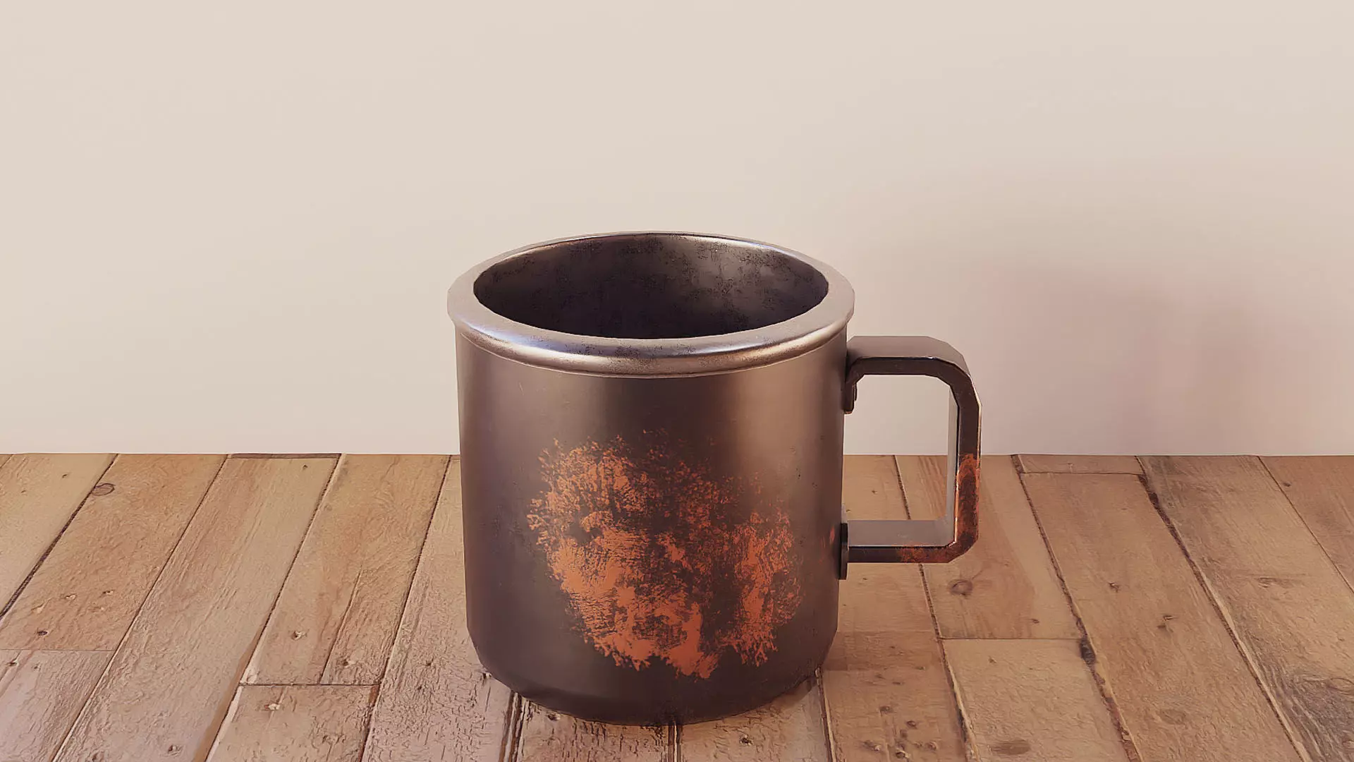 Camping Mug Stylized Low-poly 3D model_3