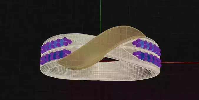 52 Prong Diamond Wedding Ring  3D print model