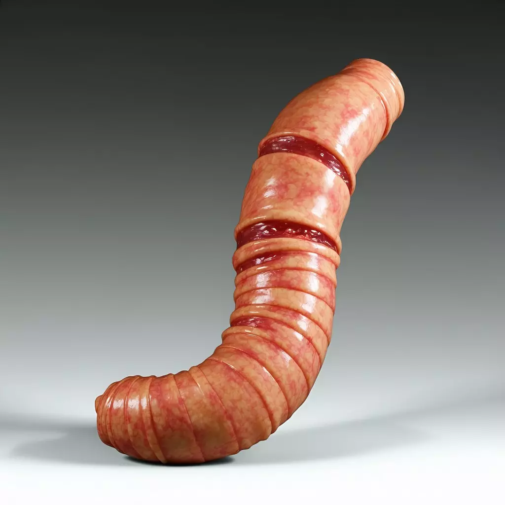 Realistic Segmented Earthworm 3D Model Low-poly 3D model_0