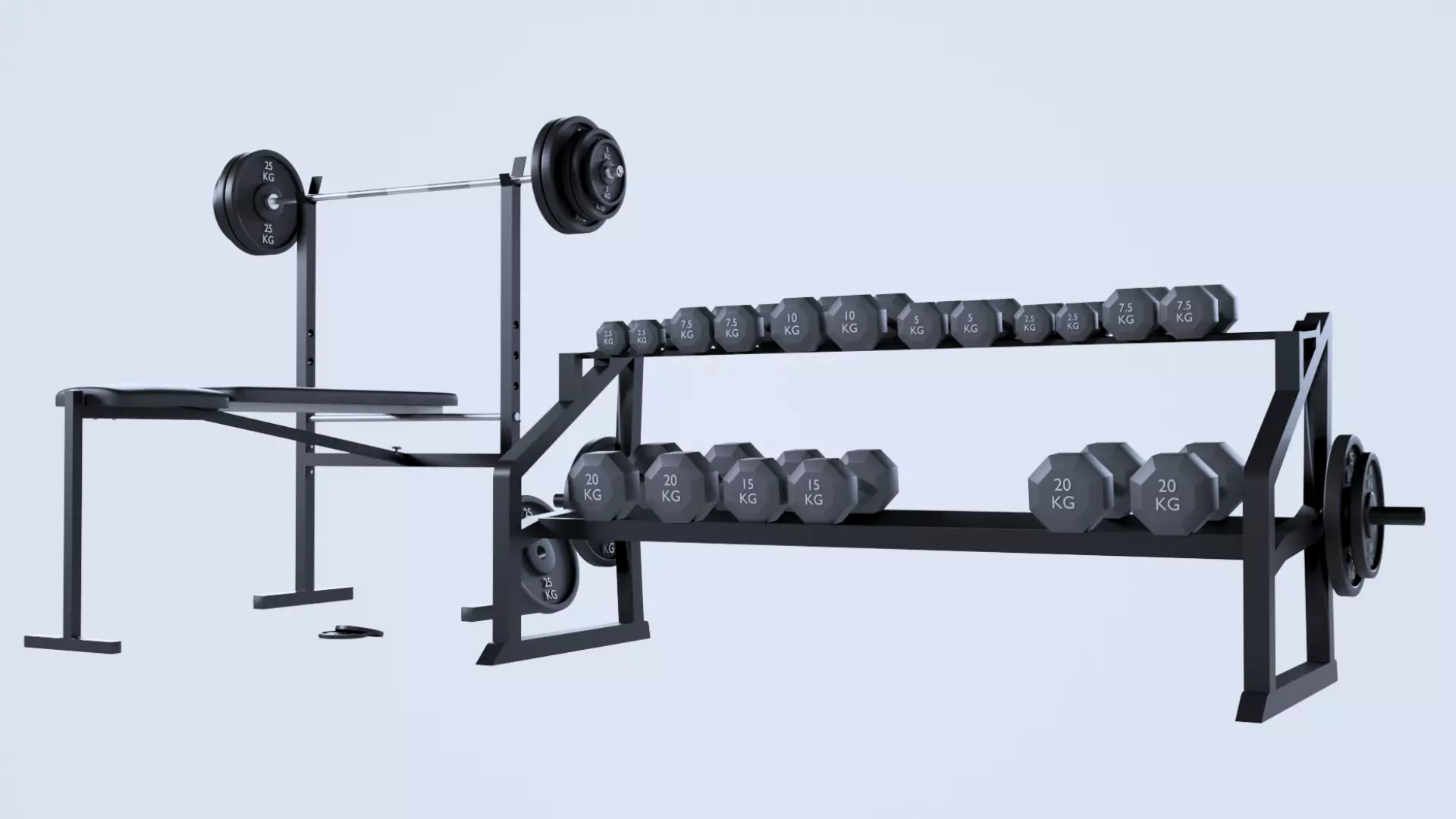 Gym Props 3D Asset Pack Low-poly 3D model_3