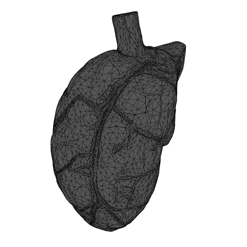 LowPoly Stylized Human Heart Low-poly 3D model_1