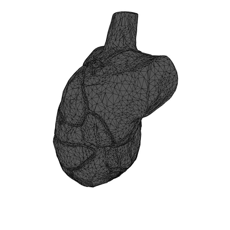 LowPoly Stylized Human Heart Low-poly 3D model_9