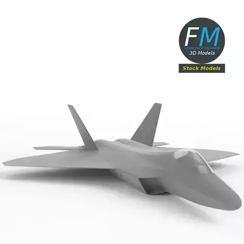 F-22 Raptor base mesh 3D model