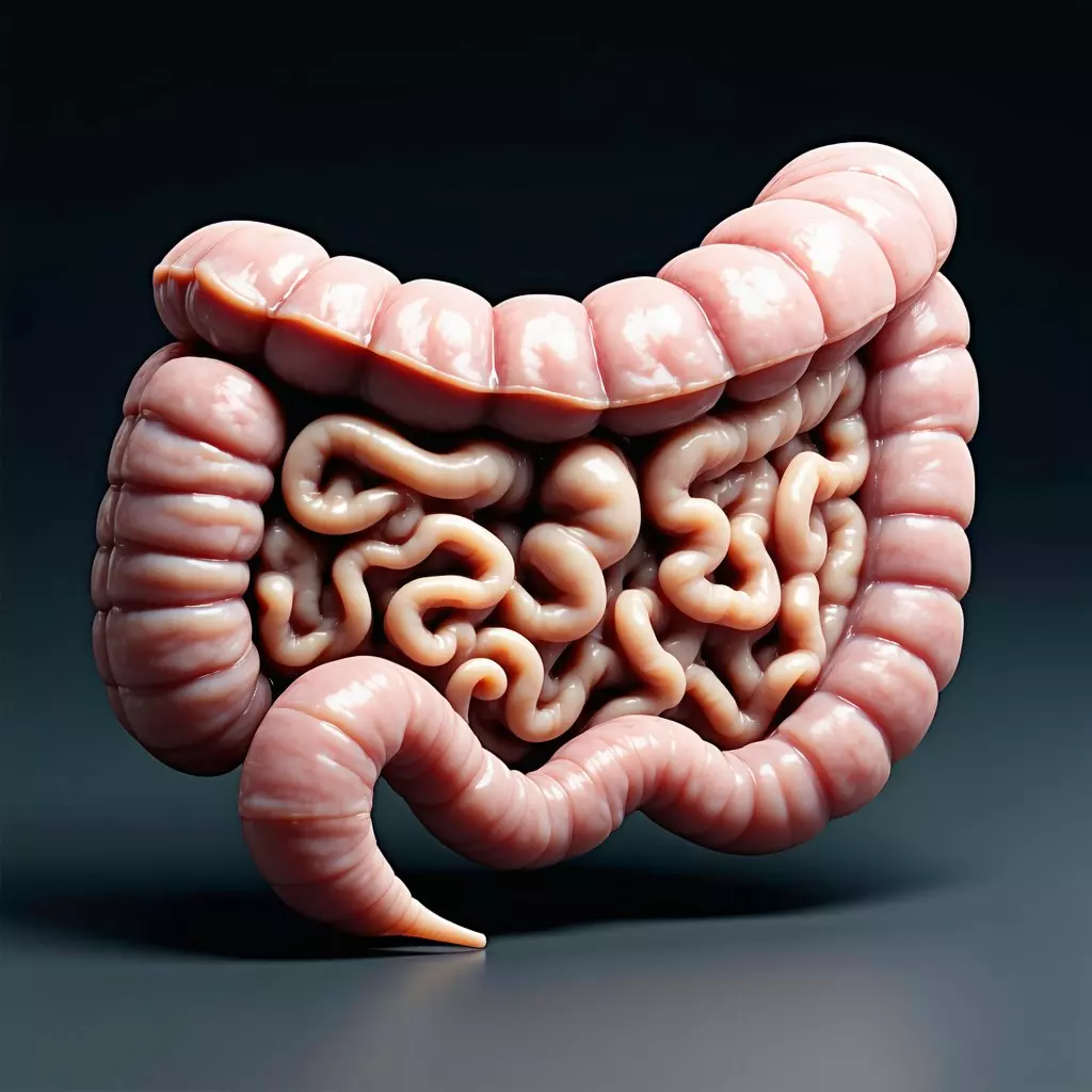 Realistic Human Intestines 3D Model Low-poly 3D model_0