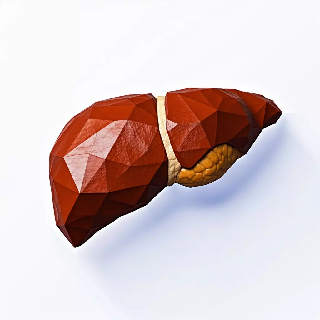 Low Poly Human Liver 3D Model Low-poly 3D model_0