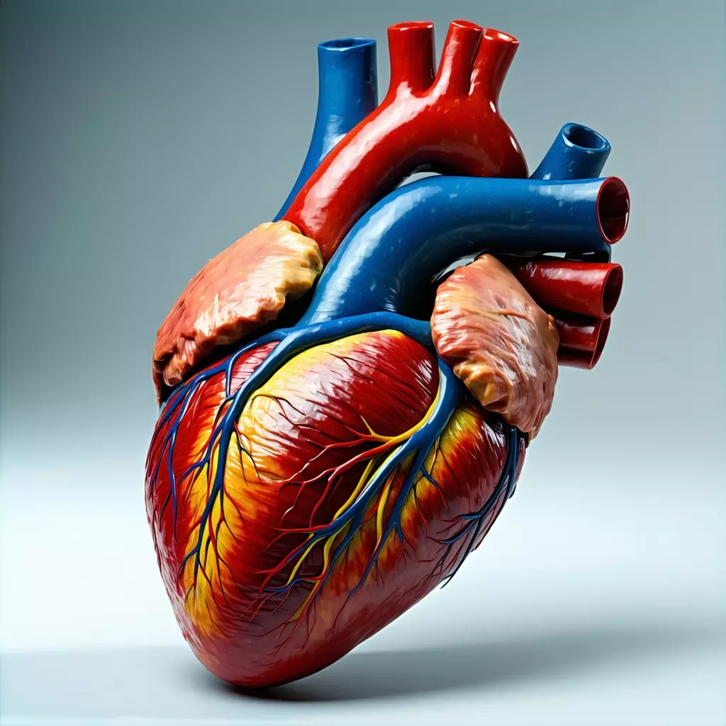 Realistic Anatomical Human Heart 3D Model Low-poly 3D model_0
