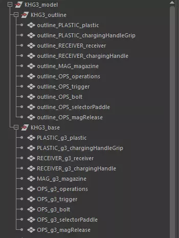 Stylized G3 rifle model Low-poly 3D model_6