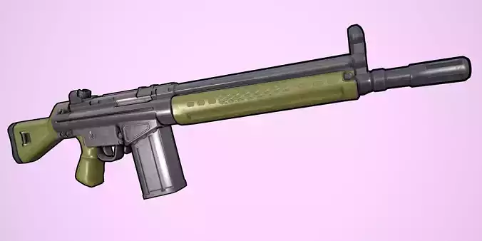 Stylized G3 rifle model