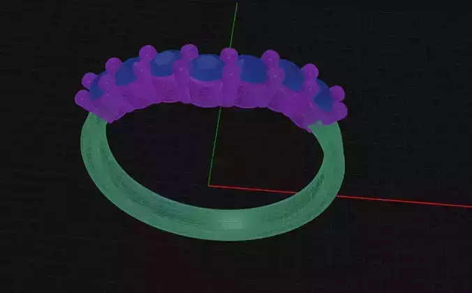 7 Prong Diamond Wedding Ring