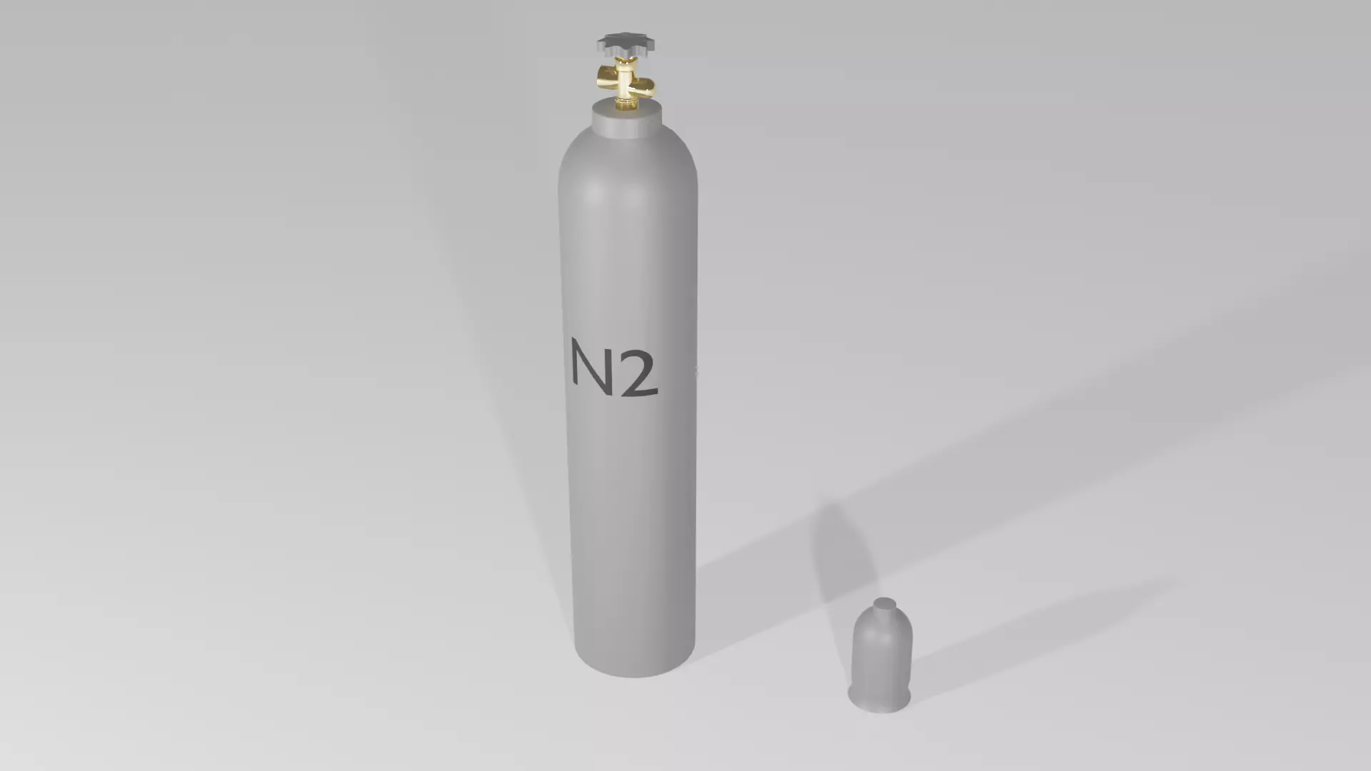 Gas cylinder Low-poly 3D model