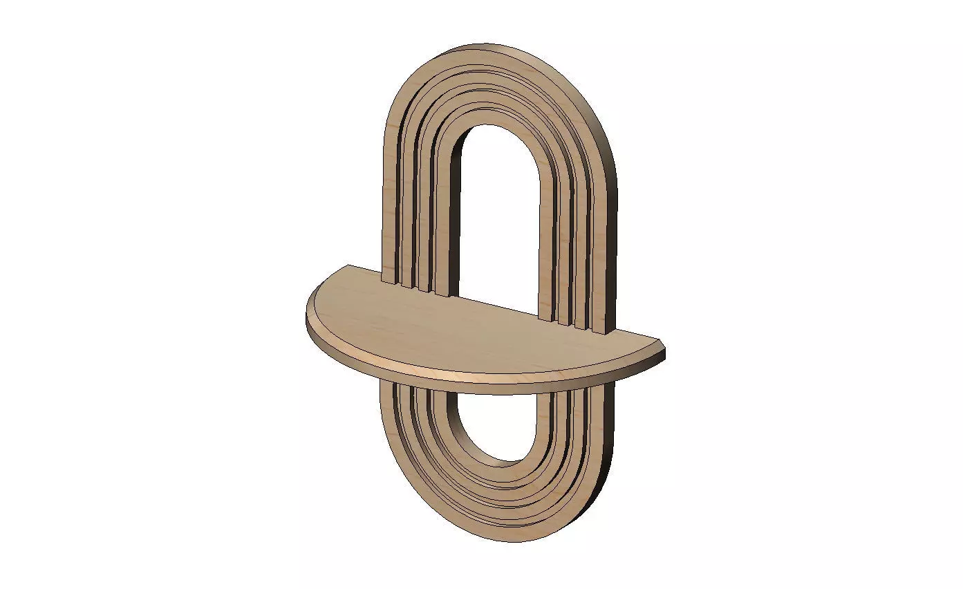 Floating shelf wall decor and mirror frame 3D print model