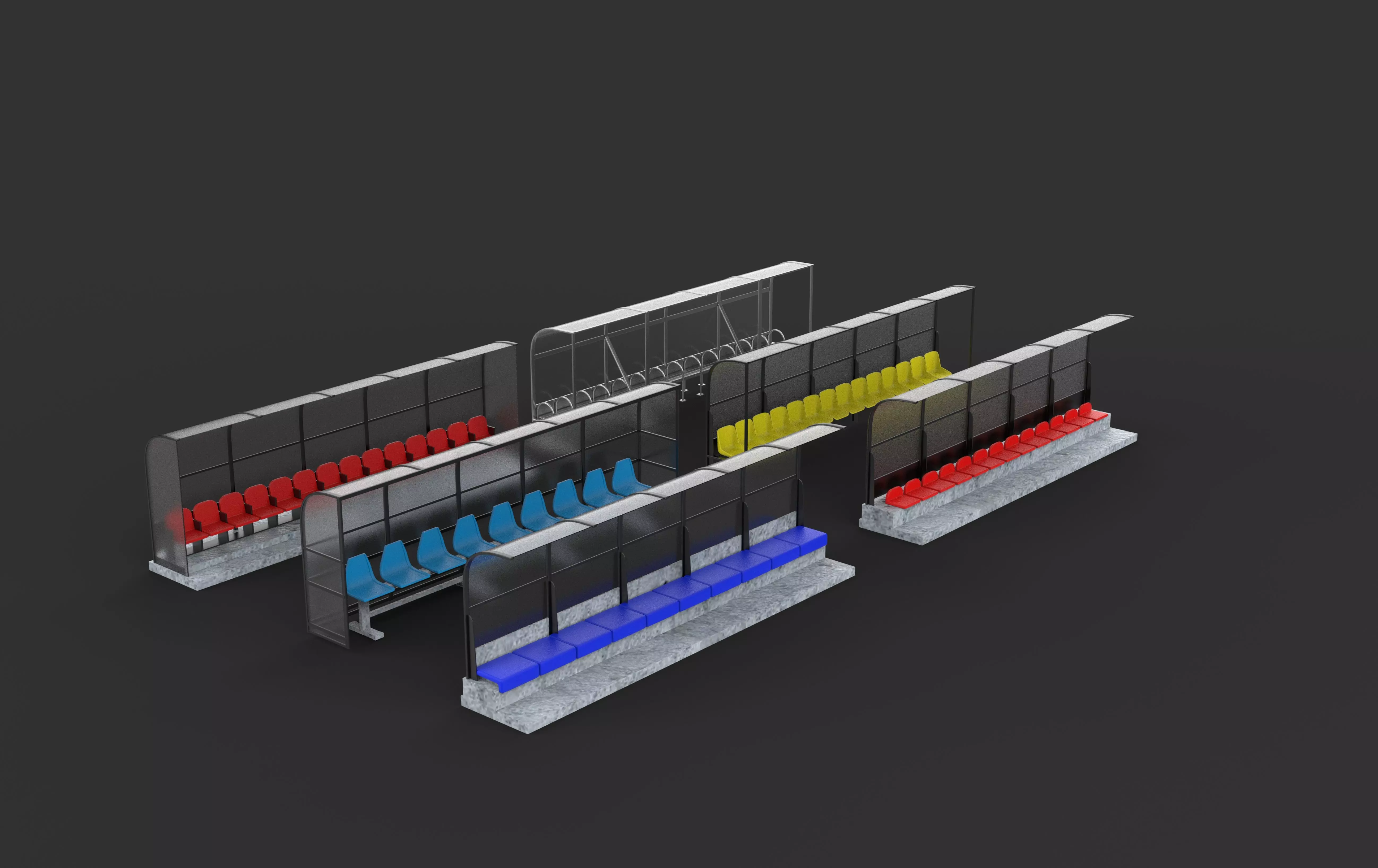 Soccer Bench  3D model_9