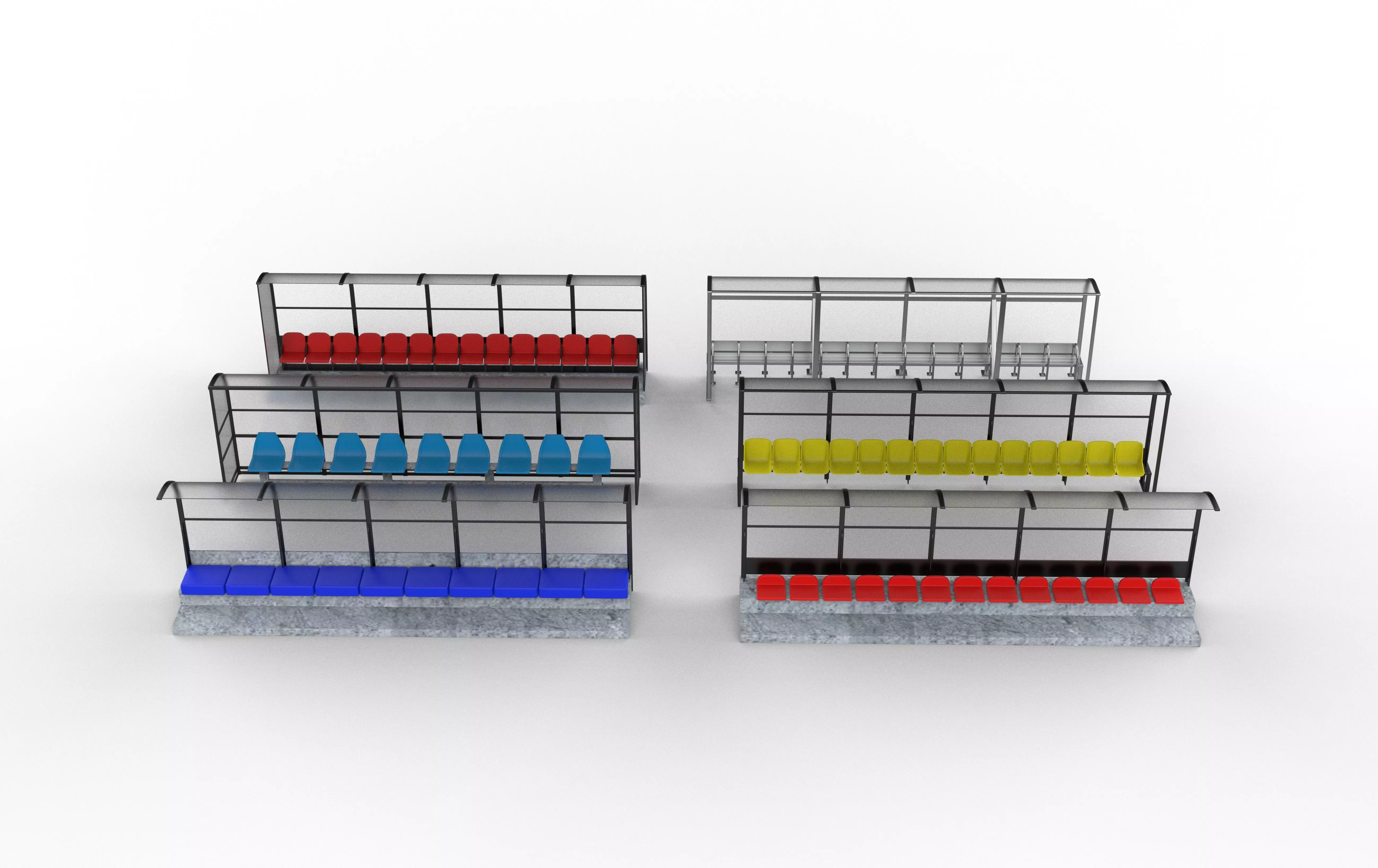 Soccer Bench  3D model_4